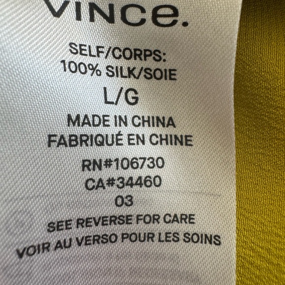 Vince. 100% Silk Cami - Picture 5 of 6